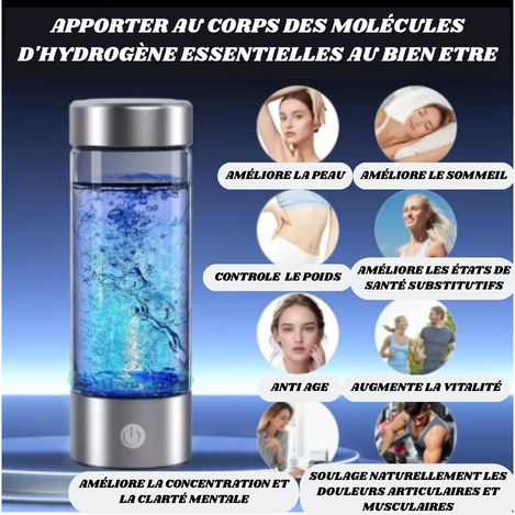 🧴 VITAL’H₂- La bouteille d’eau hydrogénée de nouvelle génération qui vous sauve la vie