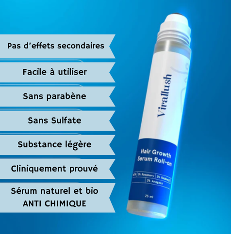 🌿 SÉRUM ROLL-ON CROISSANCE DE CHEVEUX – Homme&Femme🇺🇸 🇬🇦